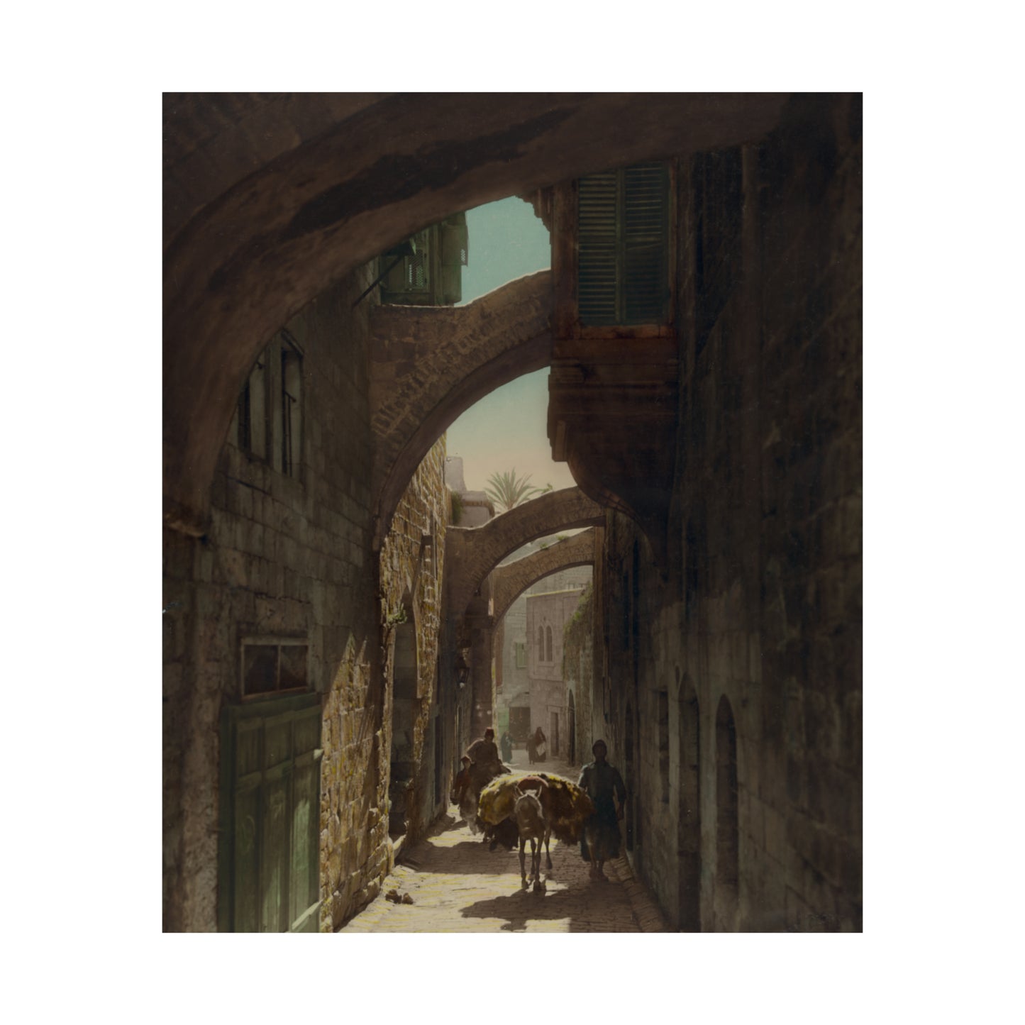 Arched street in Old City Jerusalem - Poster