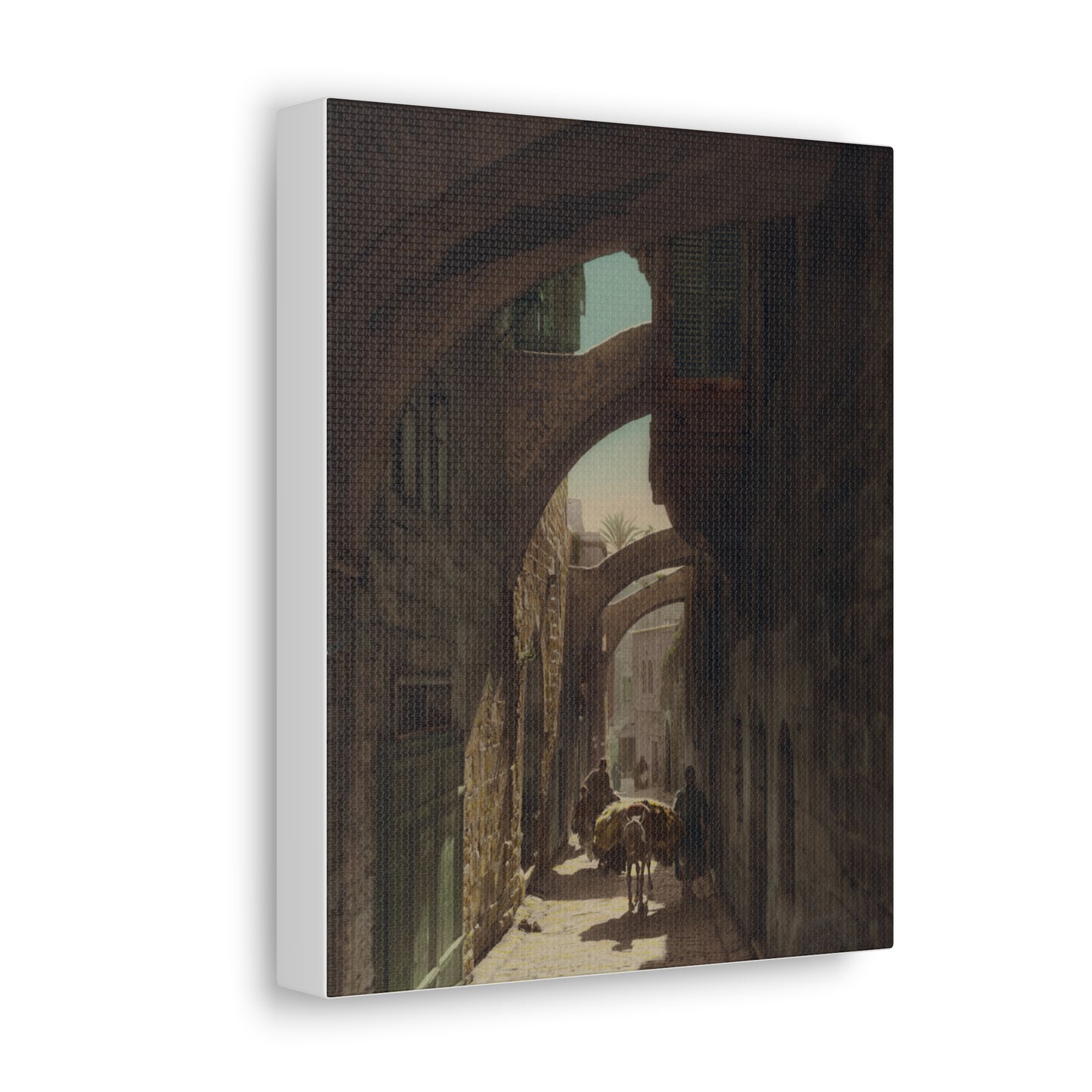 Arched street in Old City Jerusalem 1919 - Painting