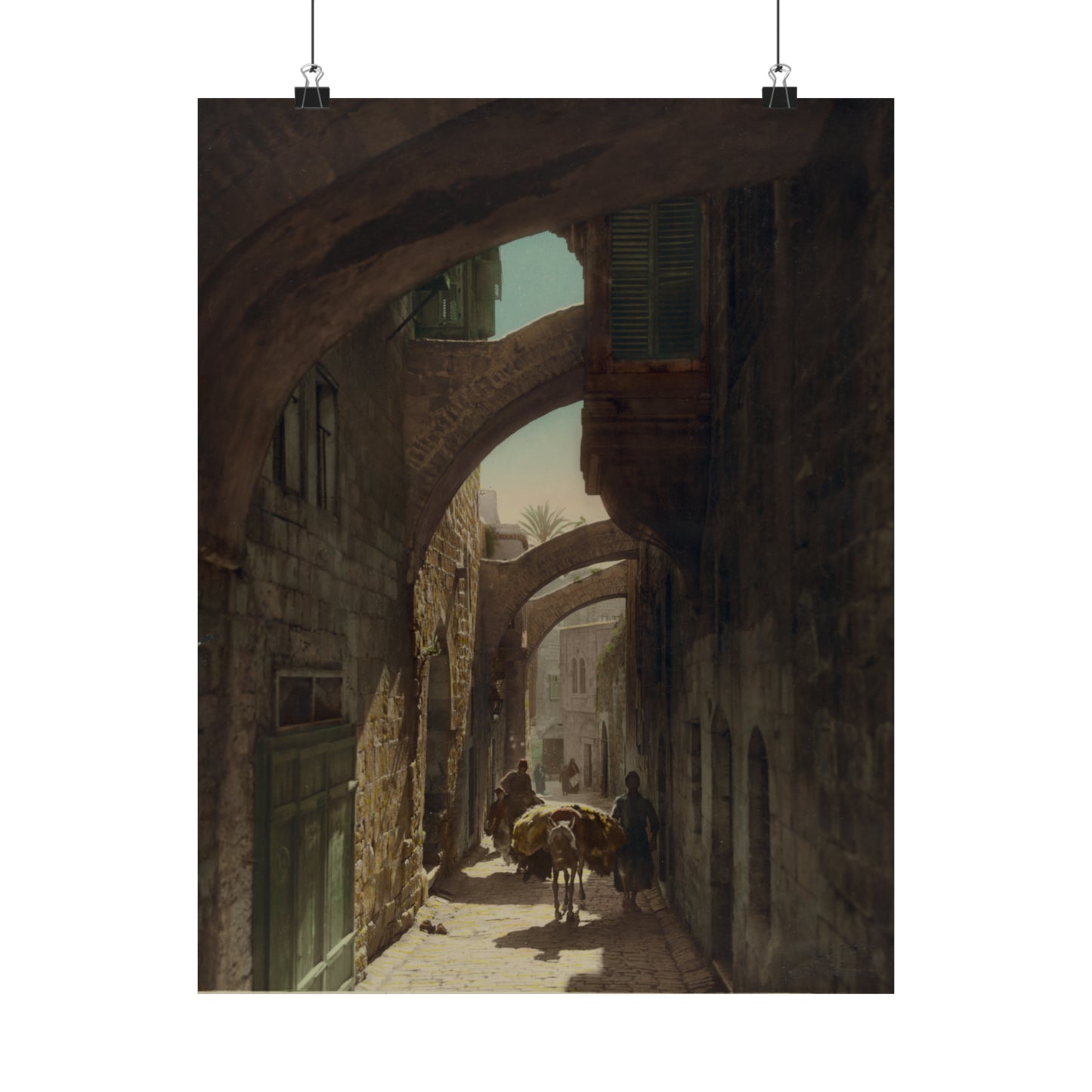 Arched street in Old City Jerusalem - Poster