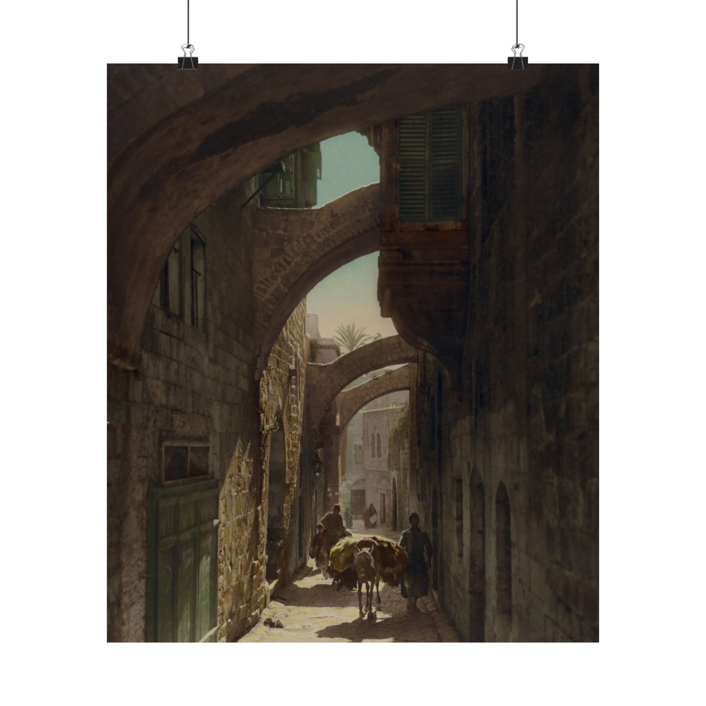 Arched street in Old City Jerusalem - Poster
