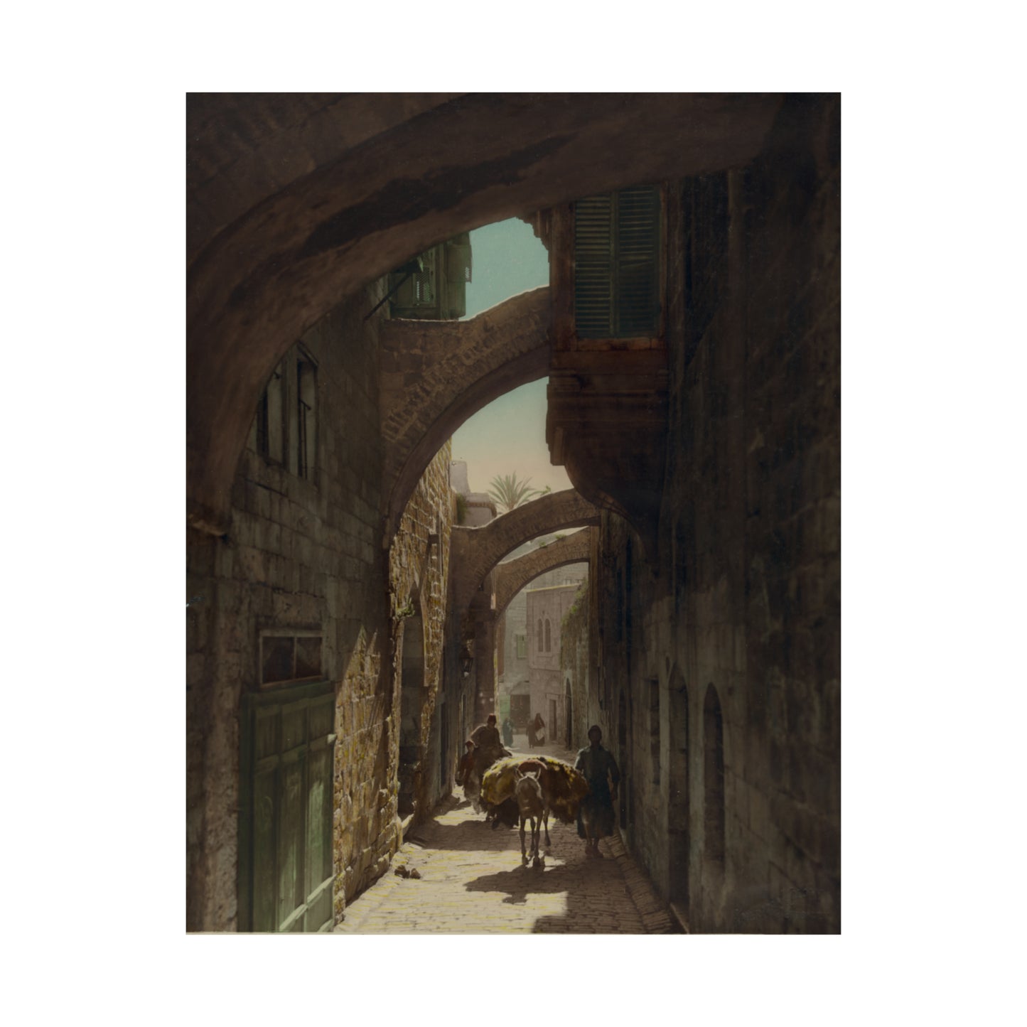 Arched street in Old City Jerusalem - Poster