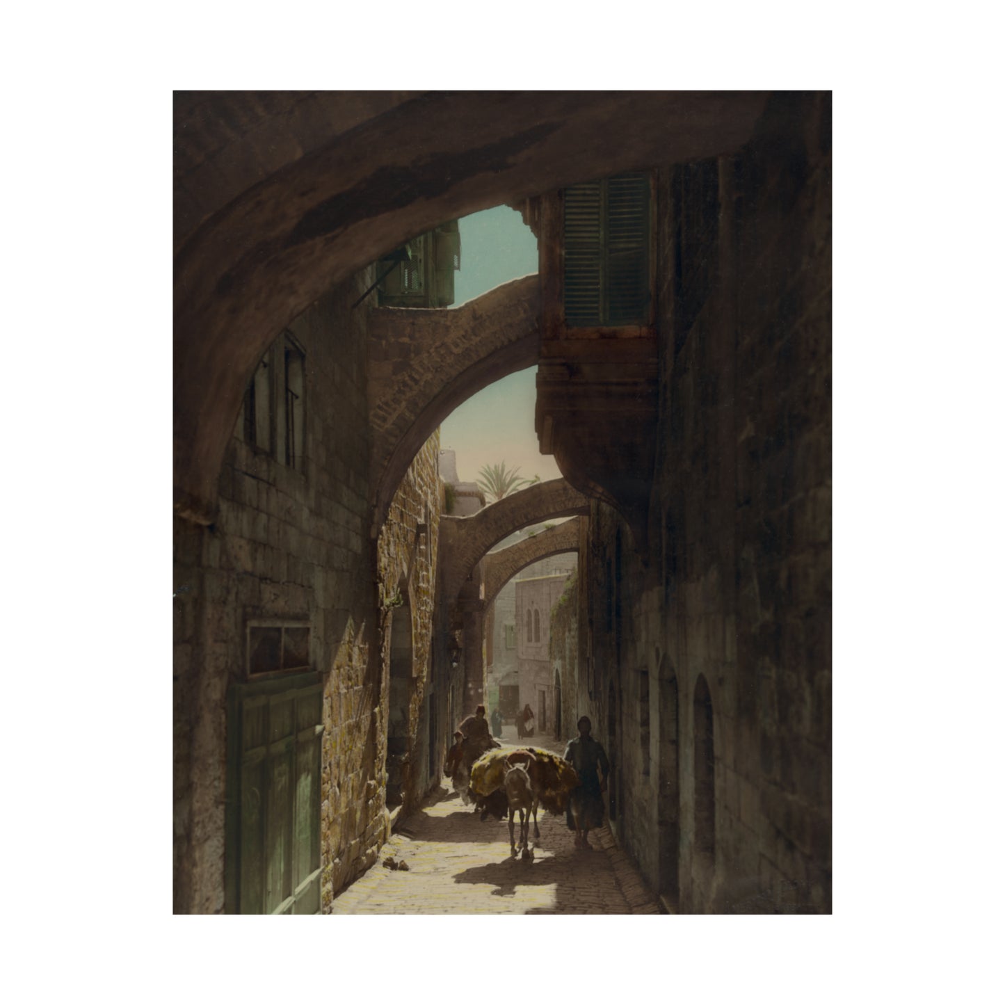 Arched street in Old City Jerusalem - Poster