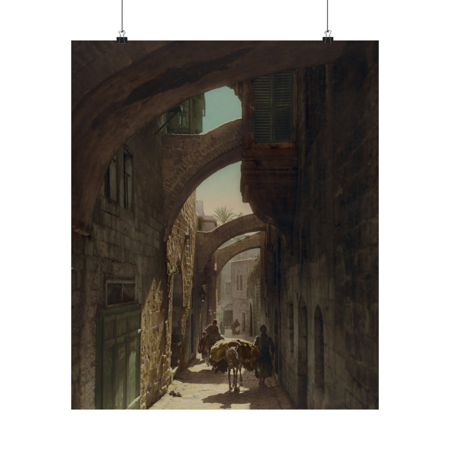 Arched street in Old City Jerusalem - Poster