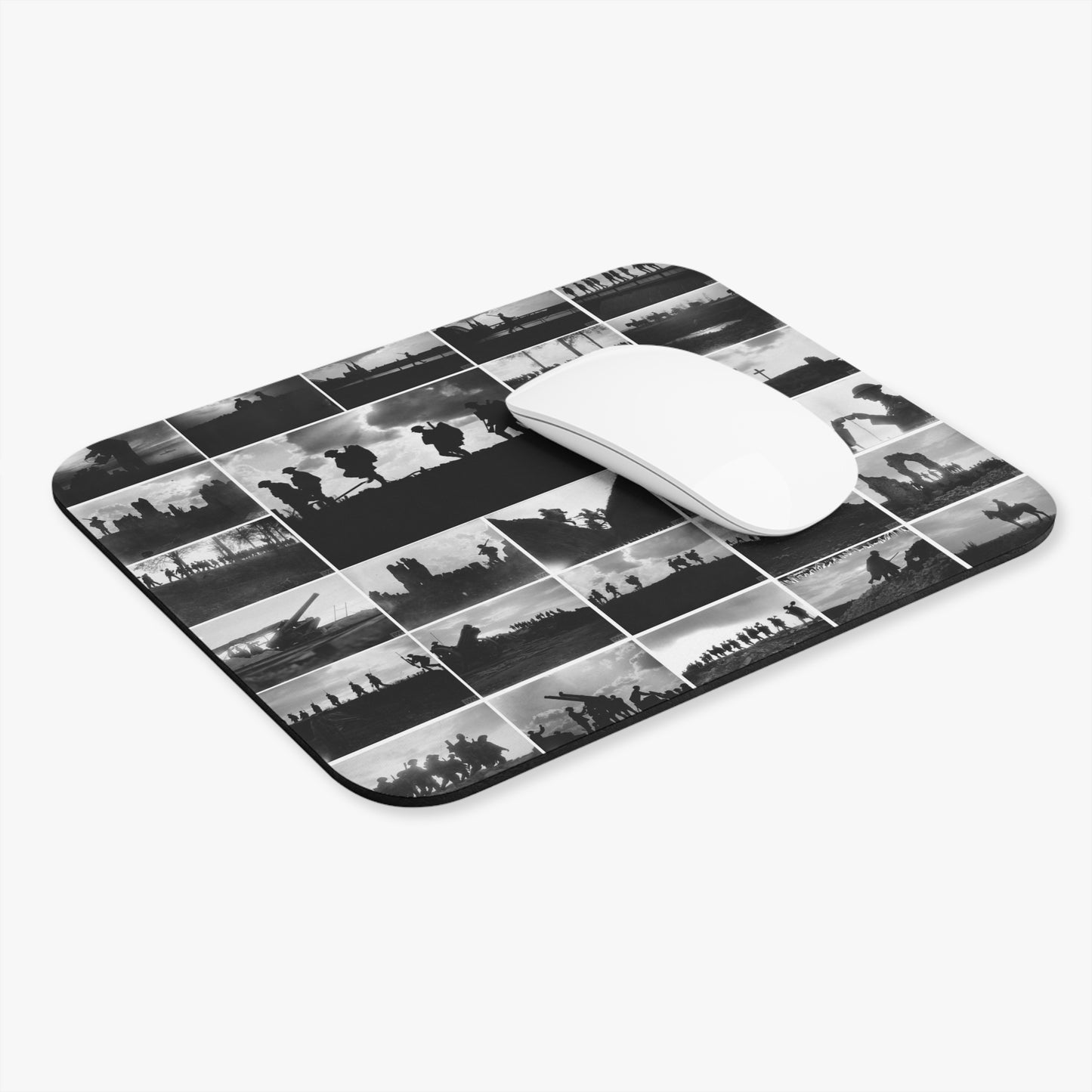 Mouse Pad - British photographer Ernest Brooks was famous for this style of Silhouette photos. He was the first official photographer of WWI.