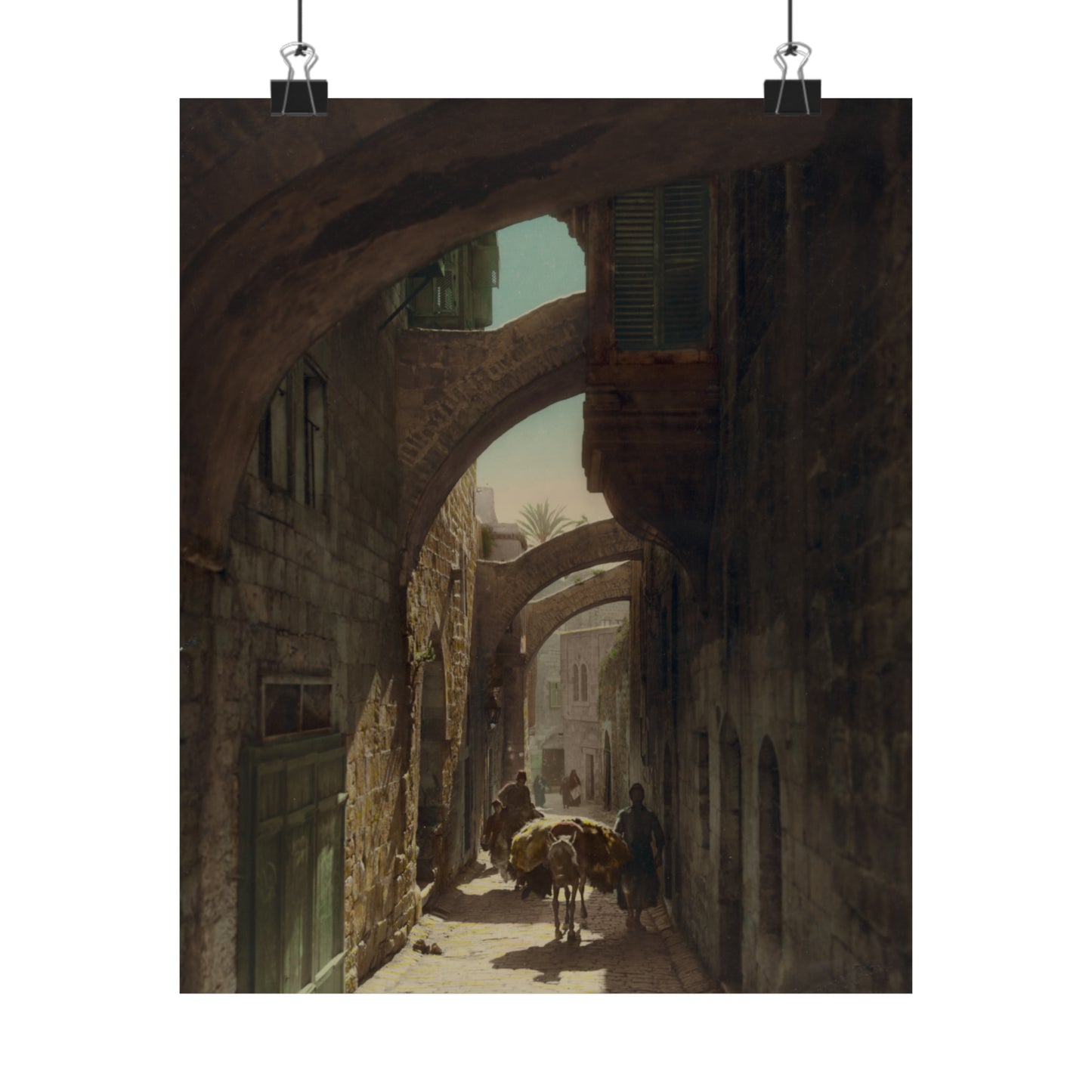 Arched street in Old City Jerusalem - Poster