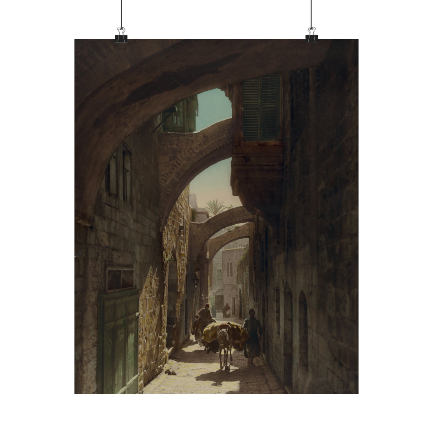 Arched street in Old City Jerusalem - Poster