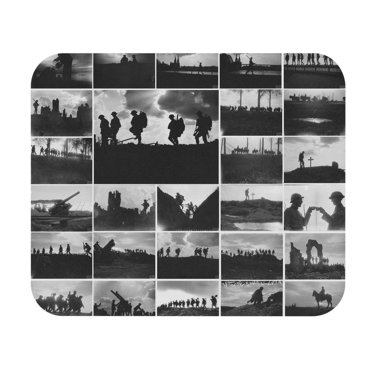 Mouse Pad - British photographer Ernest Brooks was famous for this style of Silhouette photos. He was the first official photographer of WWI.