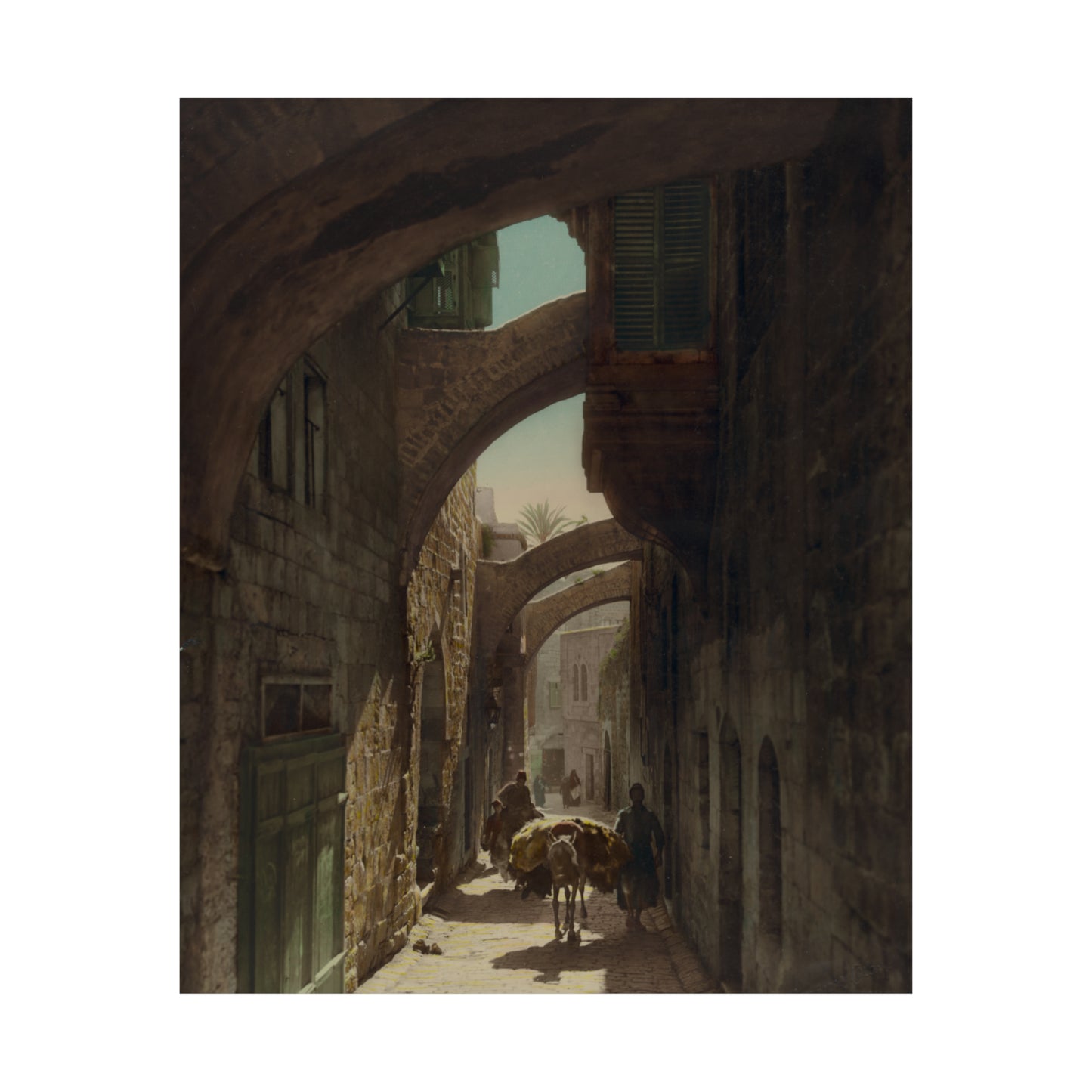 Arched street in Old City Jerusalem - Poster